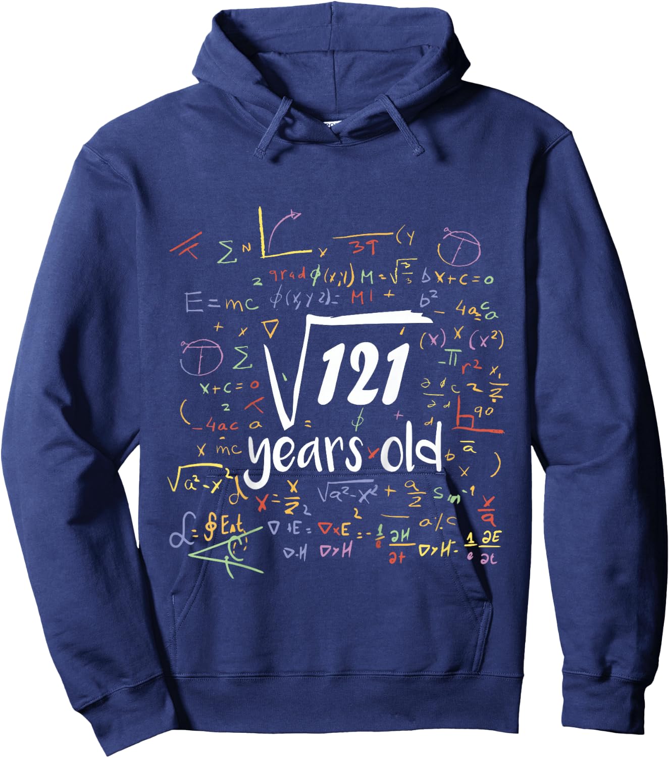 Square Root Of 121 - 11th Birthday 11 Year Old Math Bday Hoodie - Hoodie | Navy