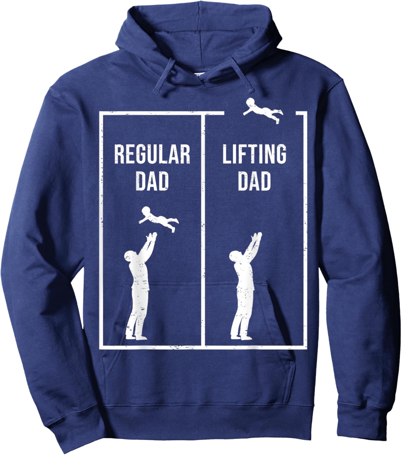 Funny Weightlifting Workout Fitness Father Gym I Lifting Dad Hoodie - Hoodie | Navy