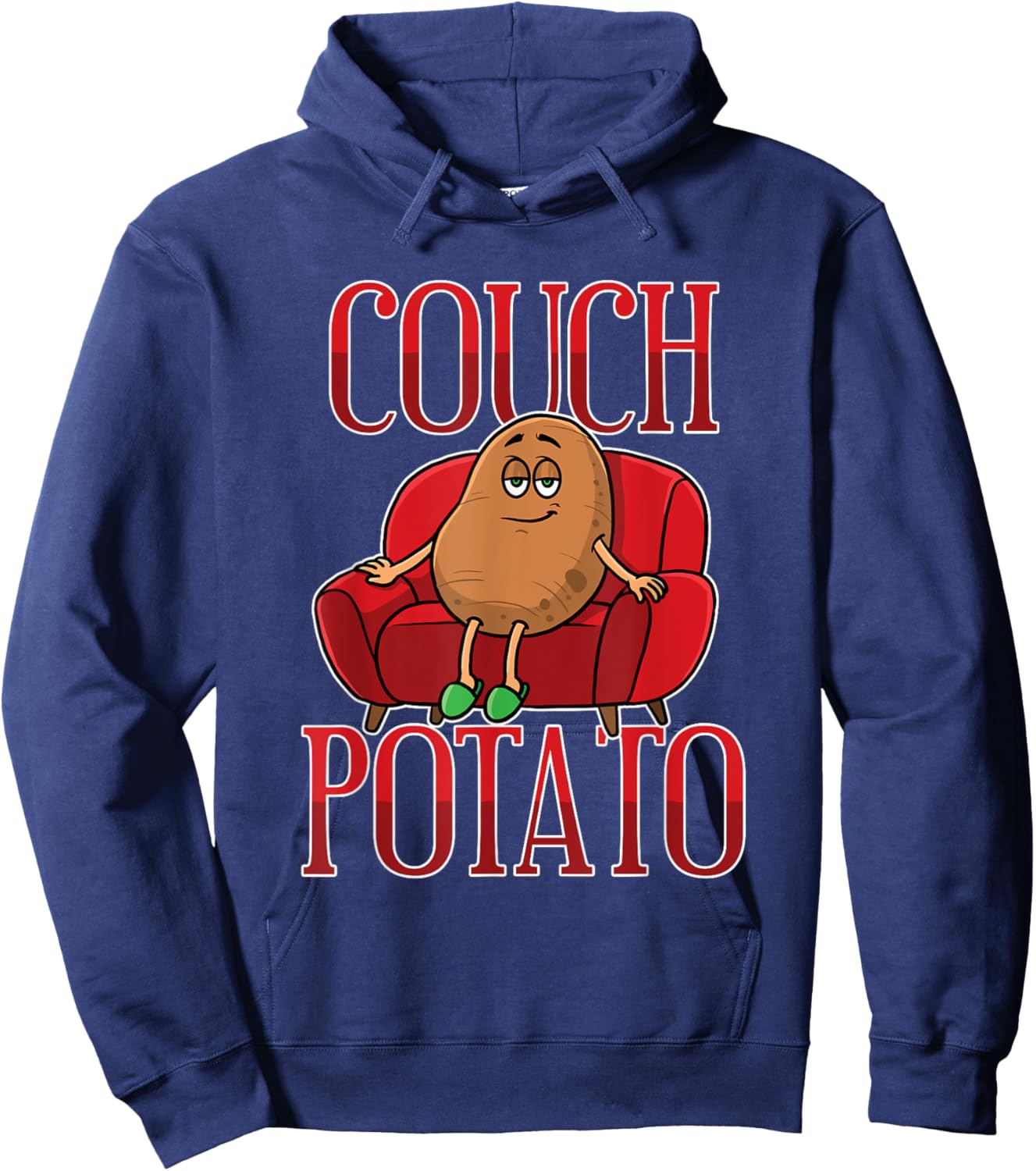 Couch Potato Funny Potatoes Pun Vegetable Humor Foodie Hoodie - Hoodie | Navy