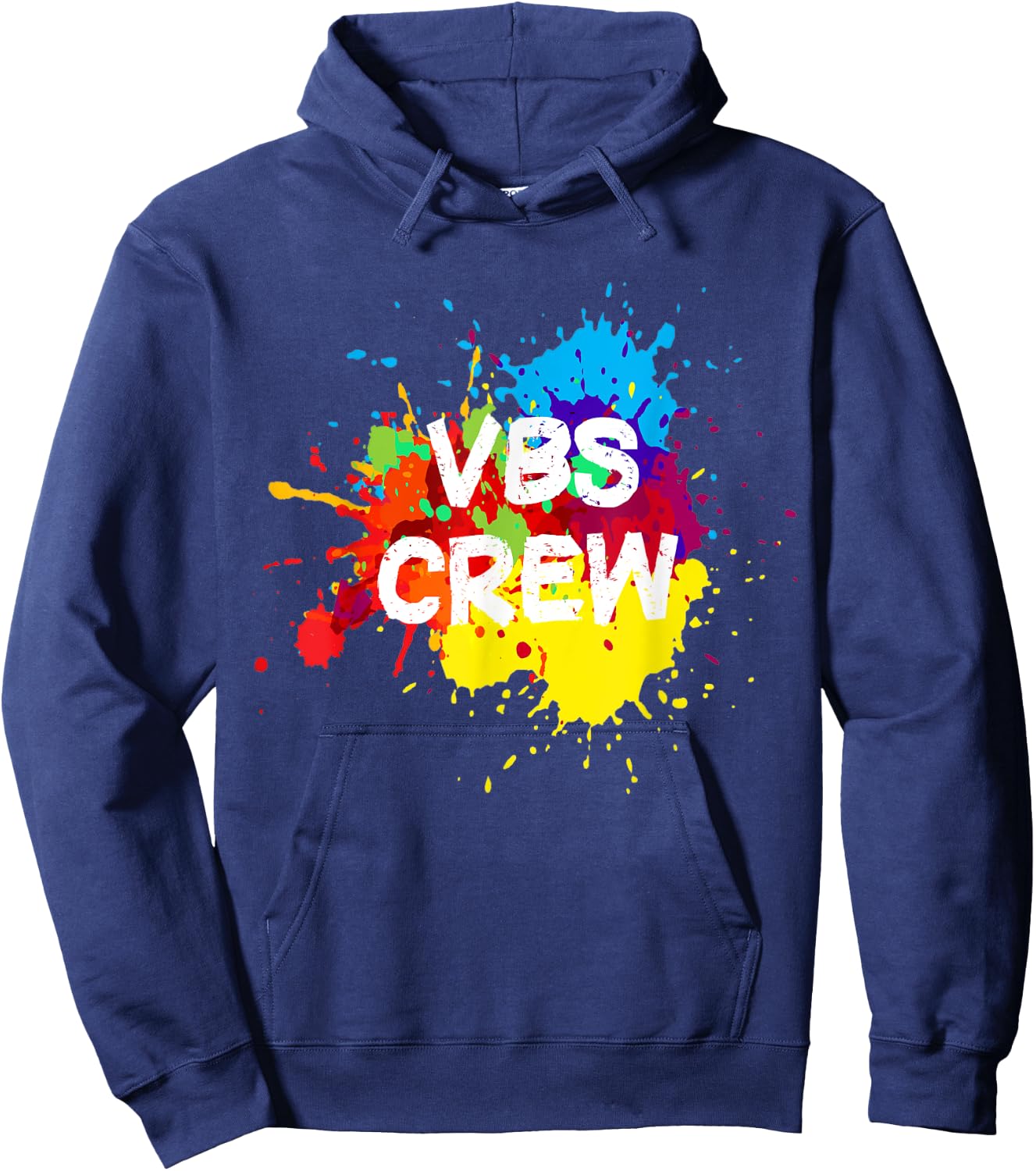 VBS 2022 Crew Vacation Bible School Paint Splatter Hoodie - Hoodie | Navy