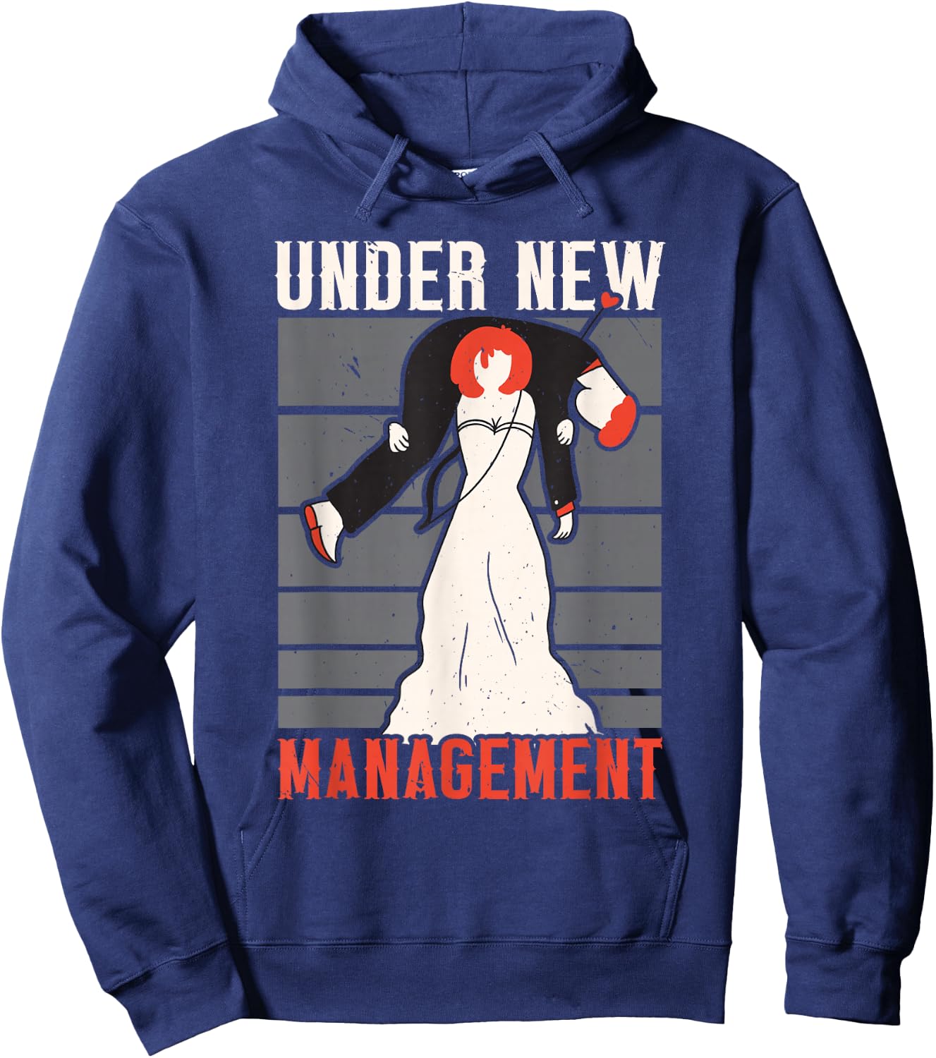 Under New Management Marriage Stag Party Bachelor Party Hoodie - Hoodie | Navy