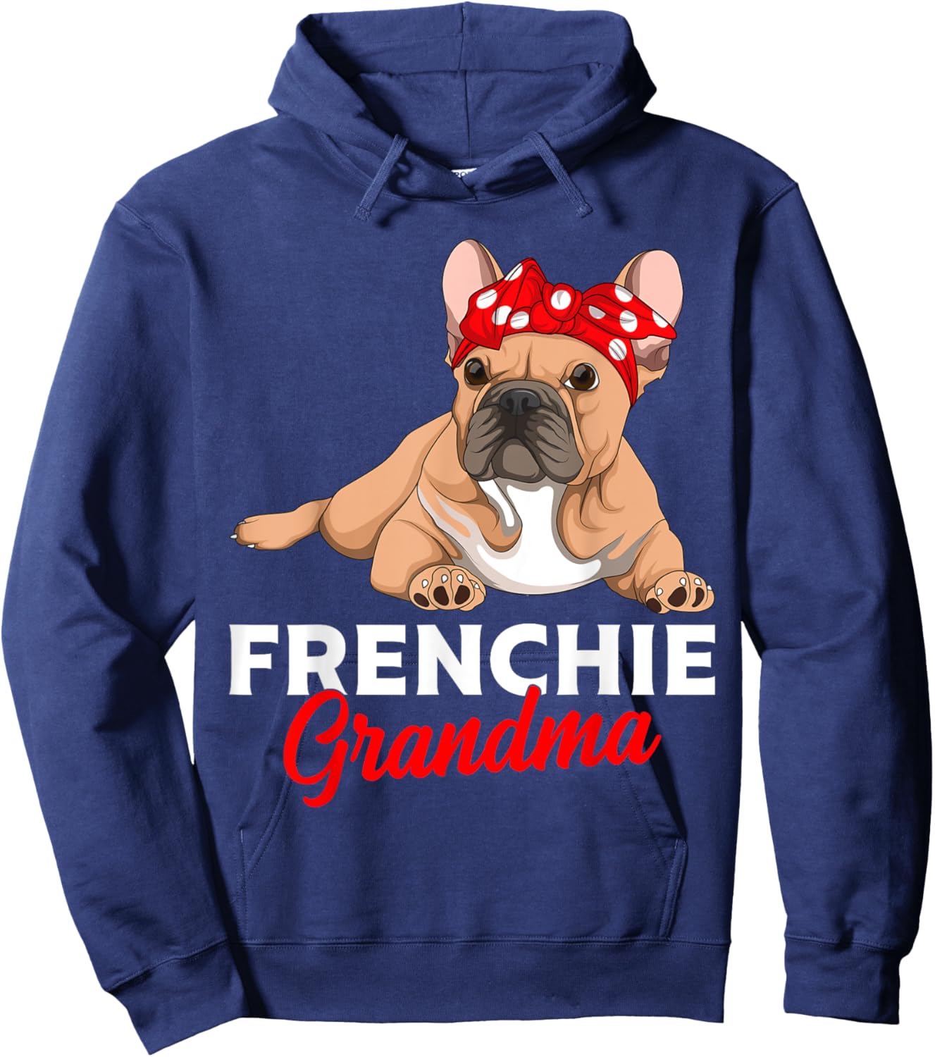 French Bulldog Grandma Frenchie Dog Women Hoodie - Hoodie | Navy
