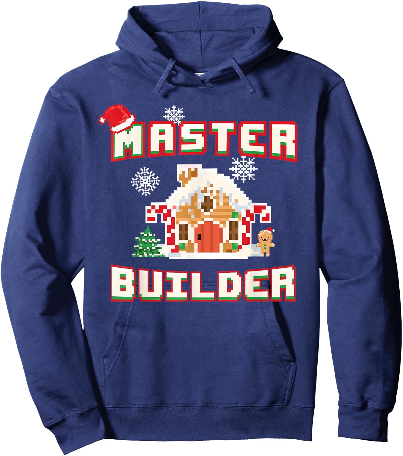 Master Builder Gingerbread House Construction Decorating Hoodie - Hoodie | Navy