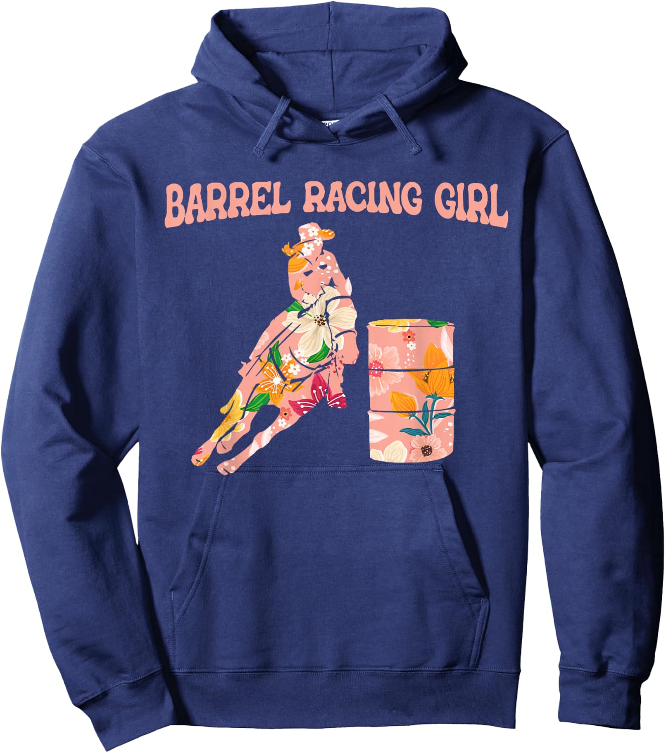 Barrel Racing Western Riding Rodeo Horse Riding Barrel Racing Hoodie - Hoodie | Navy