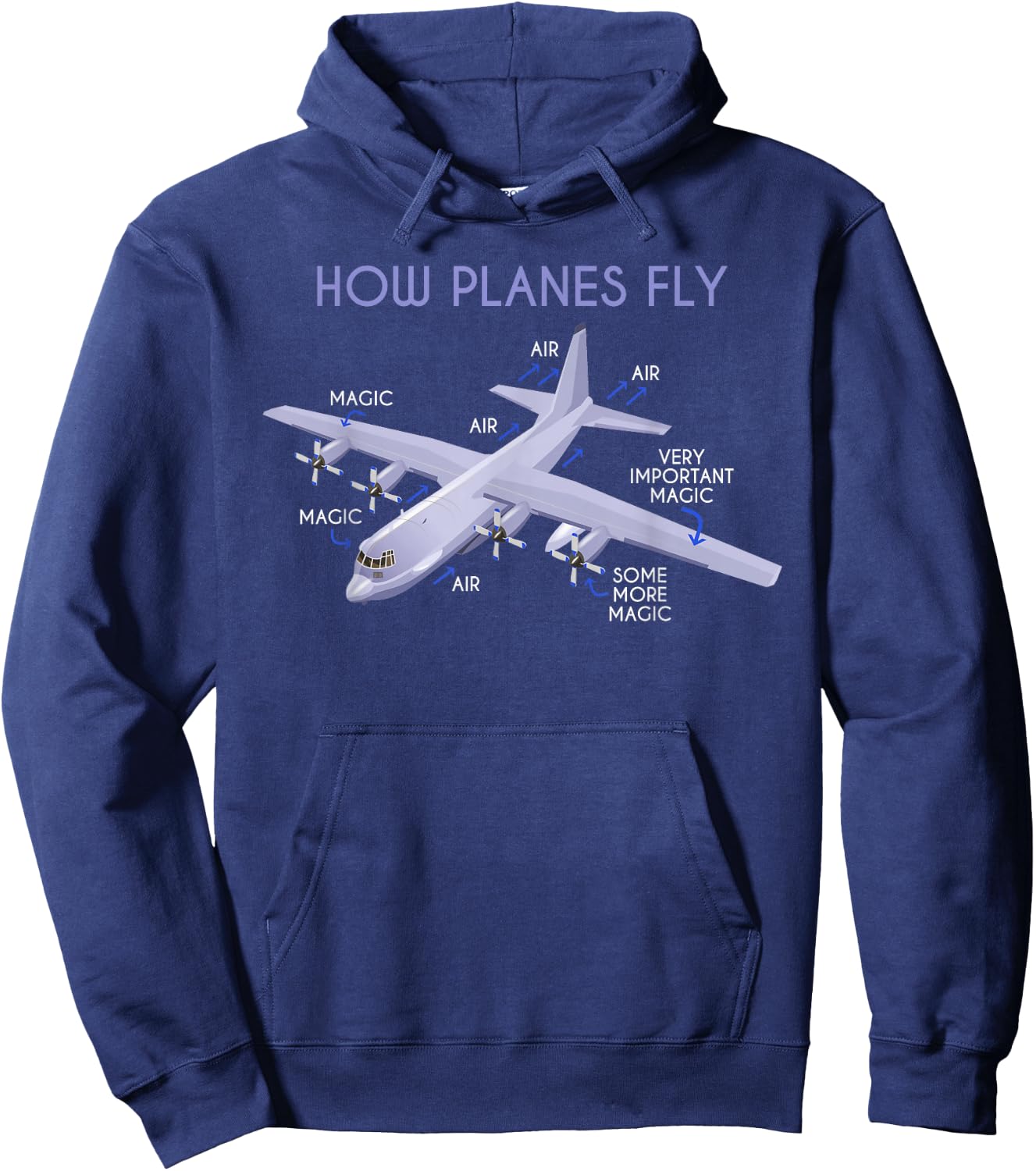 Funny Pilot Hoodie - Hoodie | Navy