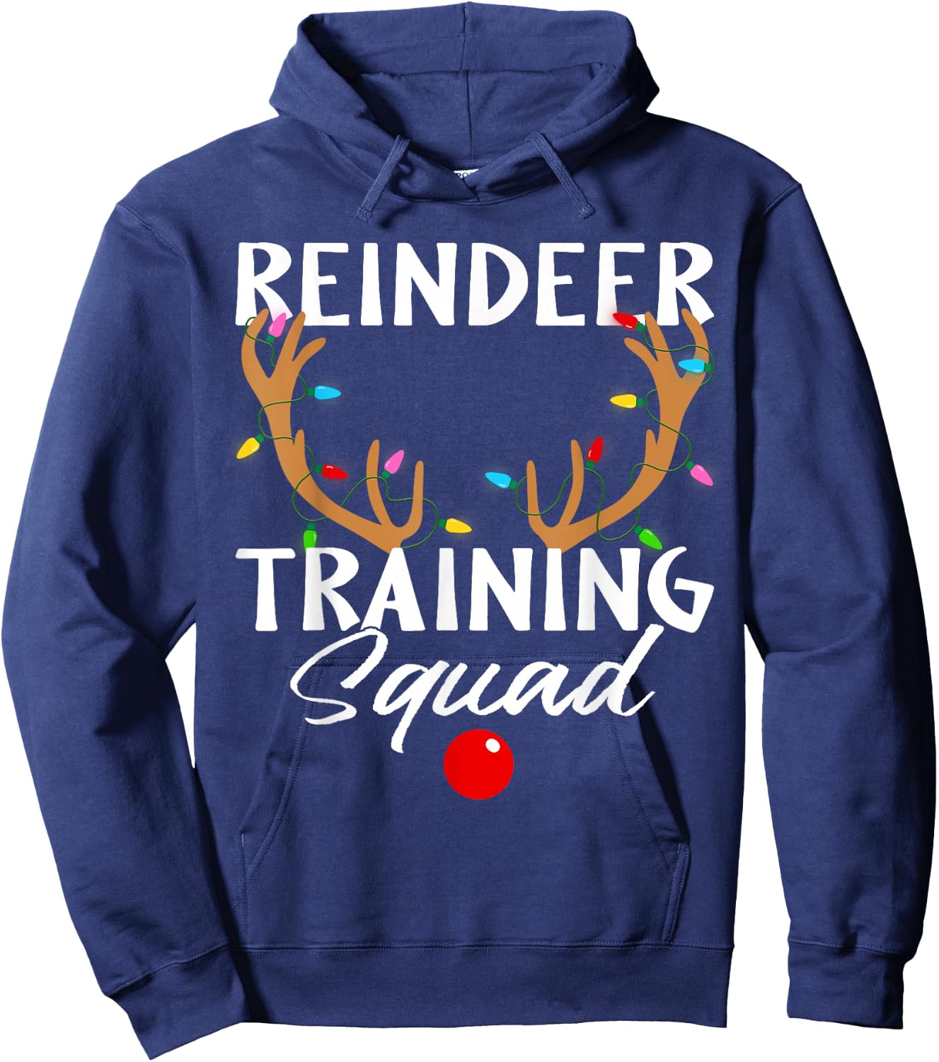 Christmas Running Reindeer Runner Training Squad Team Gifts Hoodie - Hoodie | Navy