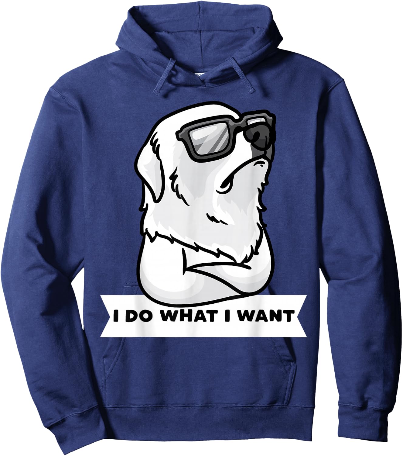 Pyrenean Mountain Dog Stubborn Dog Great Pyrenees Hoodie - Hoodie | Navy