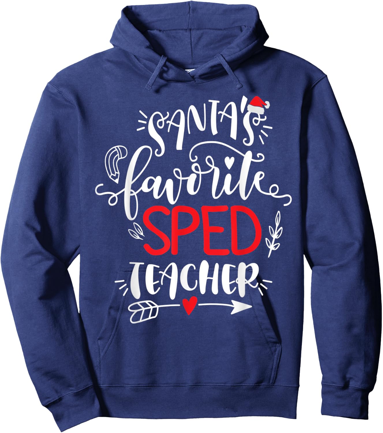 Santa's Favorite SPED Teacher Christmas Party Xmas Hoodie - Hoodie | Navy