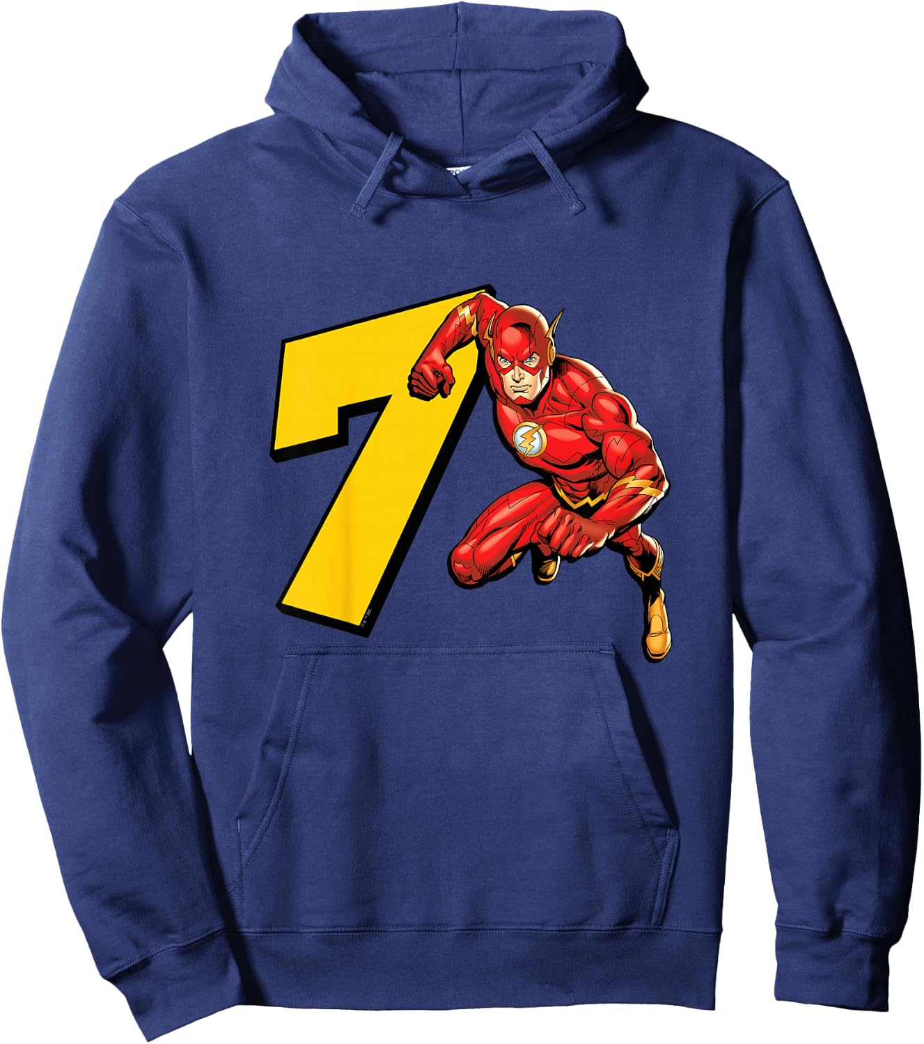 Kids The Flash Super Hero 7th Birthday Hoodie - Hoodie | Navy