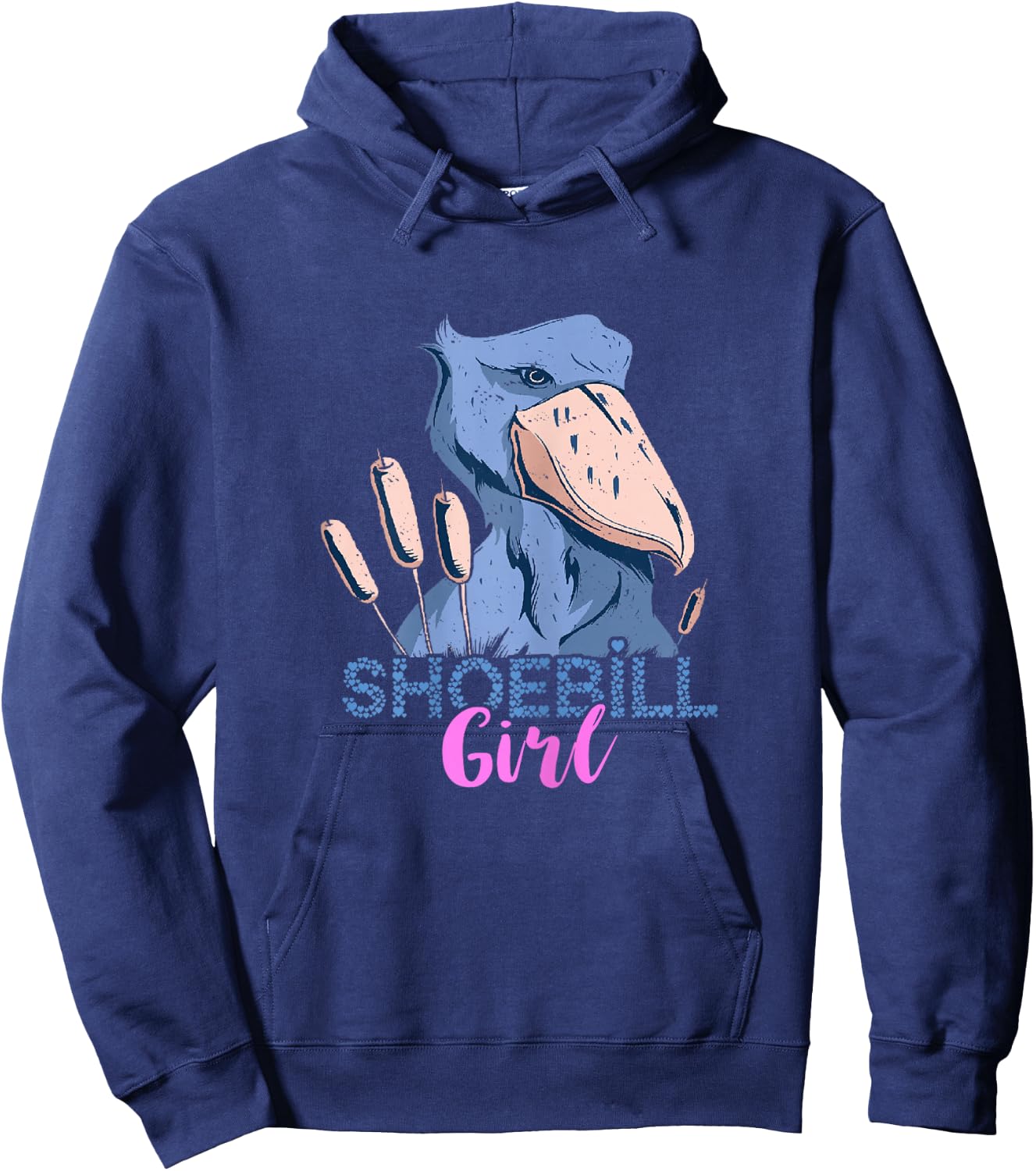 Shoebill Girl African Stork Bird Shoebill Bird Mayan Bird Hoodie - Hoodie | Navy