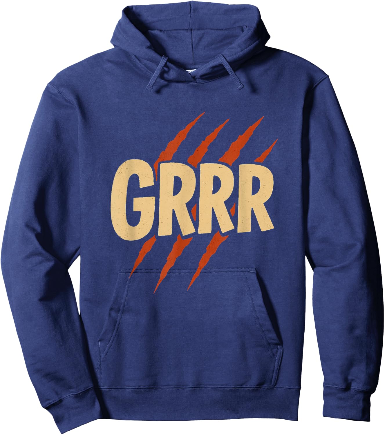 Grrr Aesthetic Funny Trendy Viral Mood Grrr Expression Hoodie - Hoodie | Navy