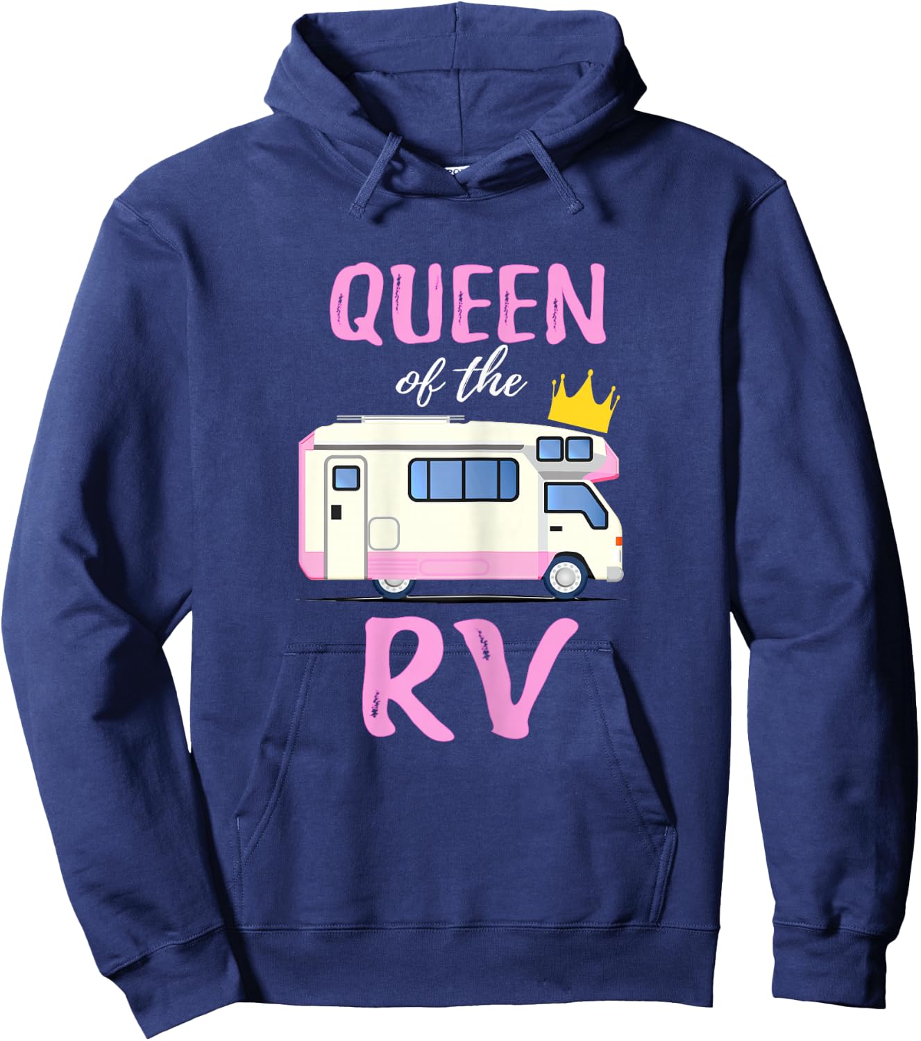 Queen Of The RV Funny Queen Of The Camper Gift Shirt Hoodie - Hoodie | Navy