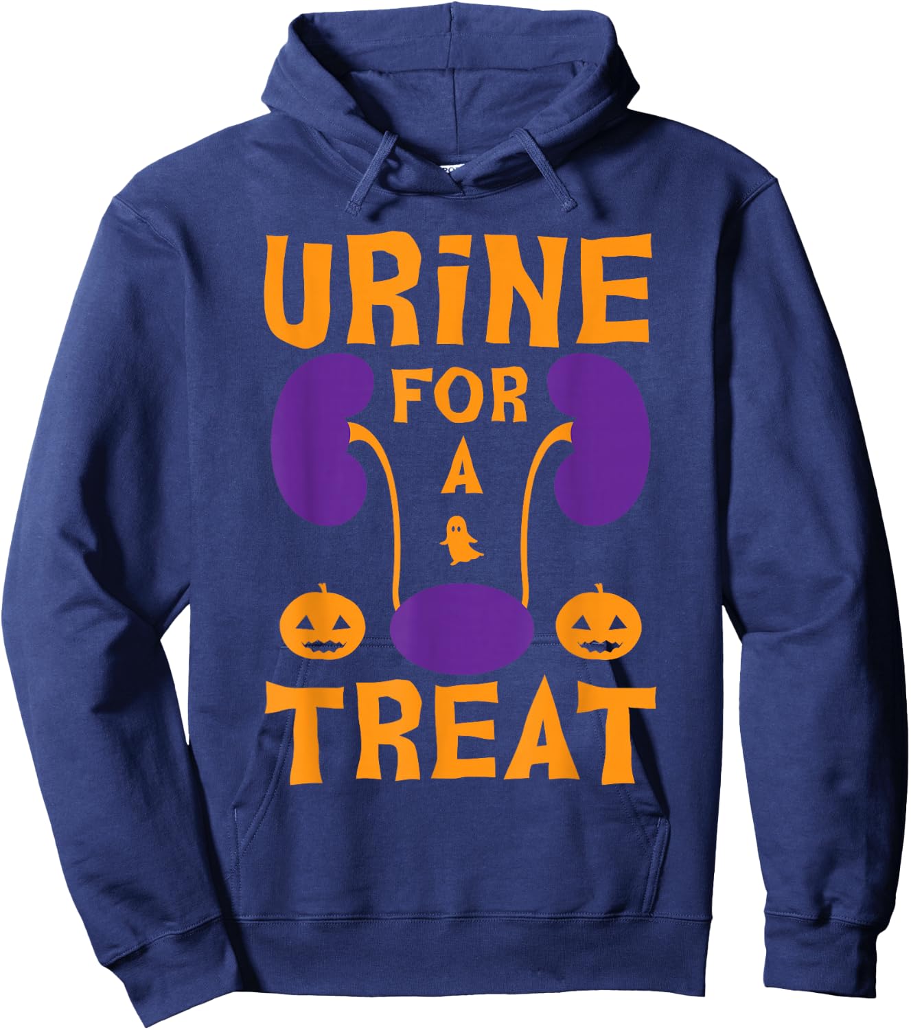 Urine For A Treat Candy - Funny Halloween Urologist Joke Hoodie - Hoodie | Navy