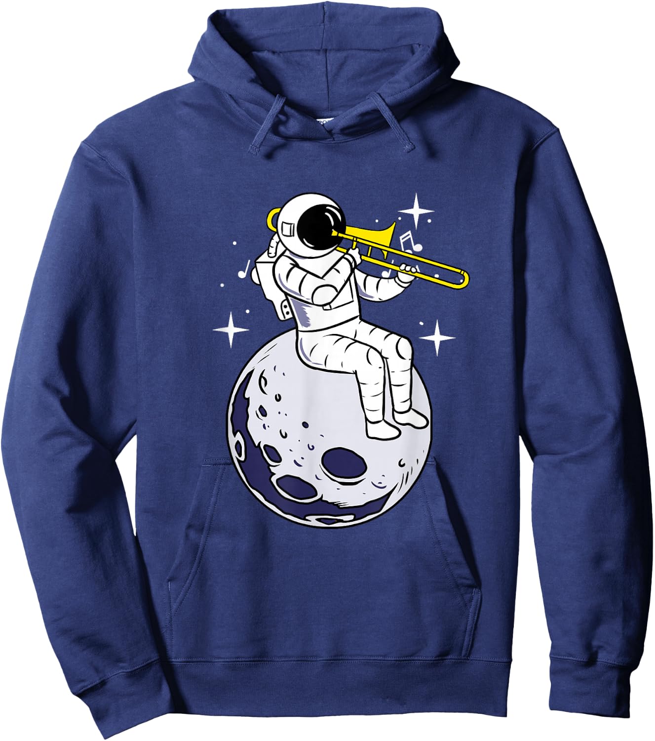 Astronaut Playing Trombone Hoodie - Hoodie | Navy