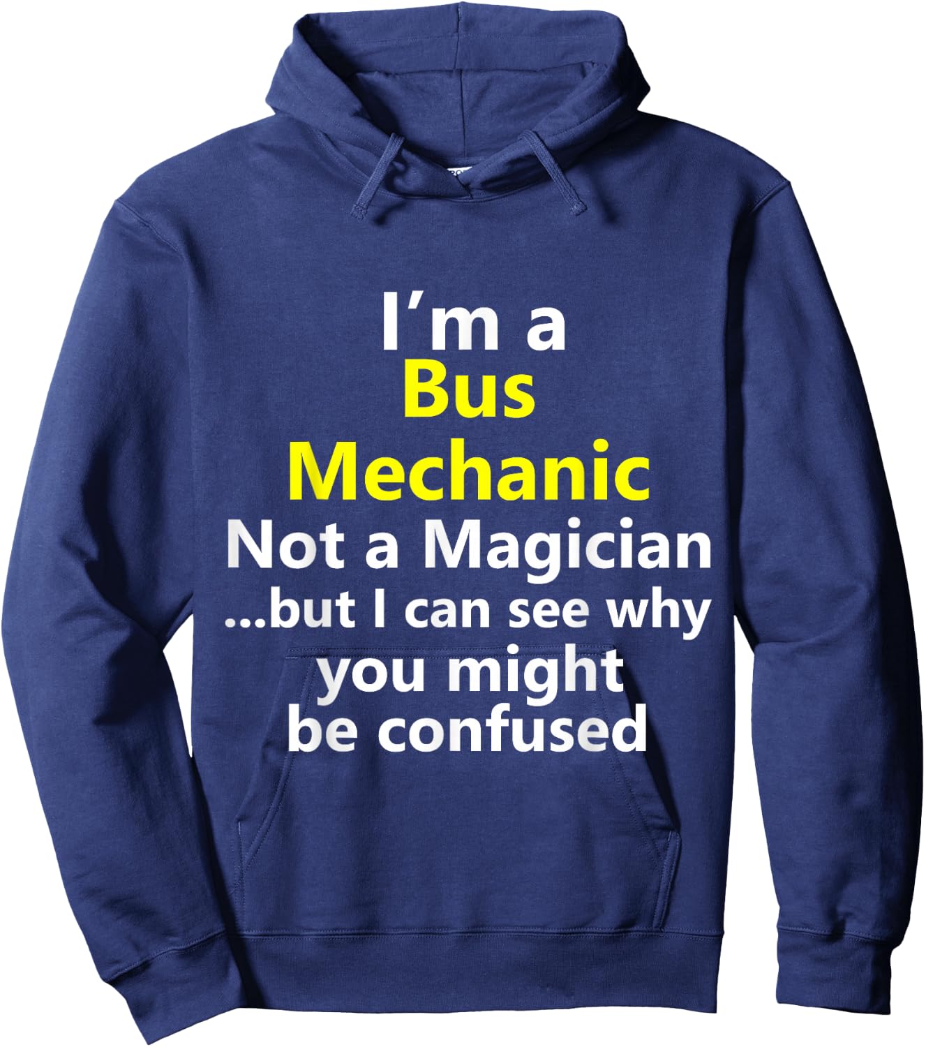 Funny Bus Mechanic Job Career Technician Repairman Handy Hoodie - Hoodie | Navy
