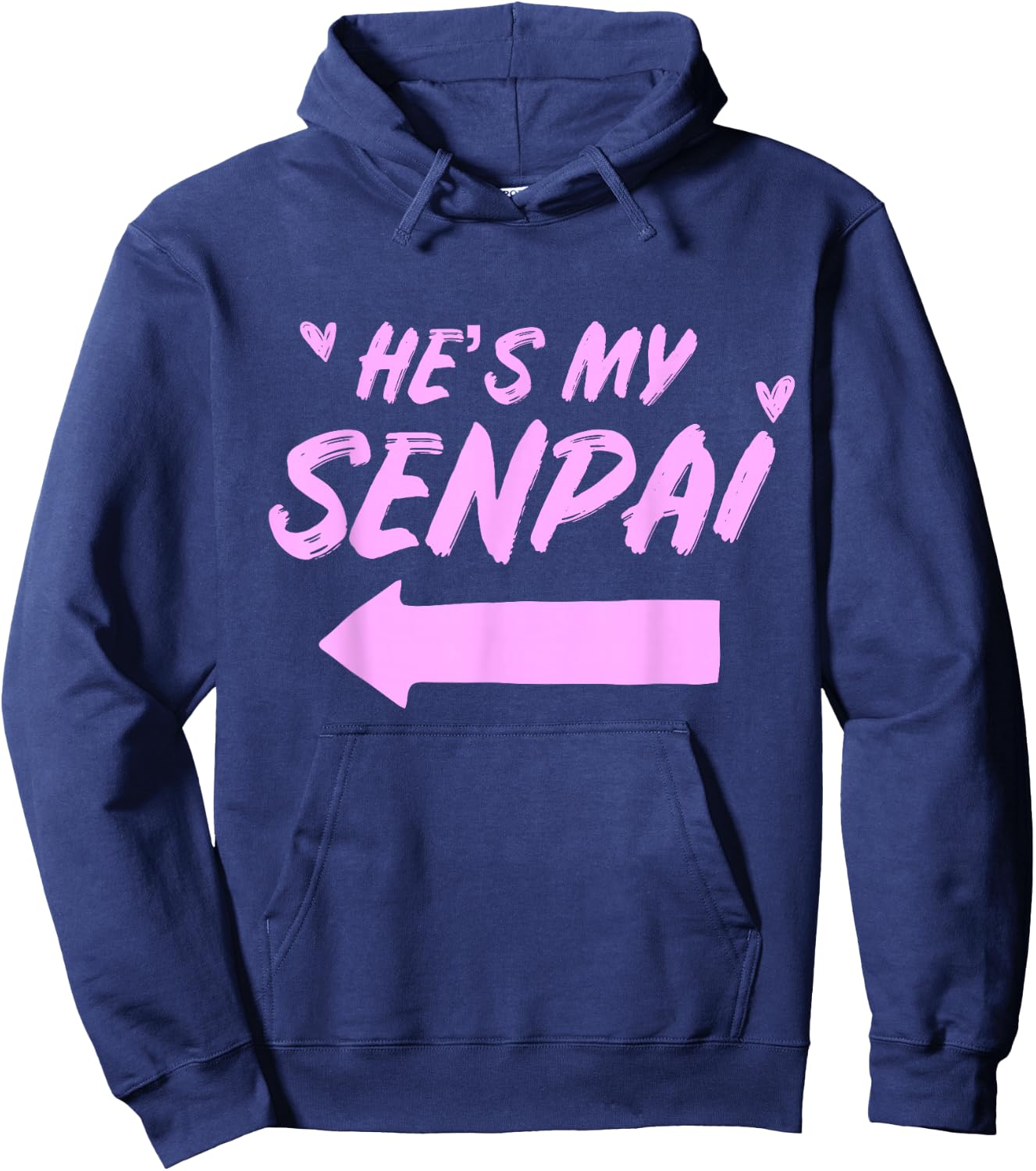 Matching Couples Anime Girlfriend He's My Senpai Shirt Hoodie - Hoodie | Navy