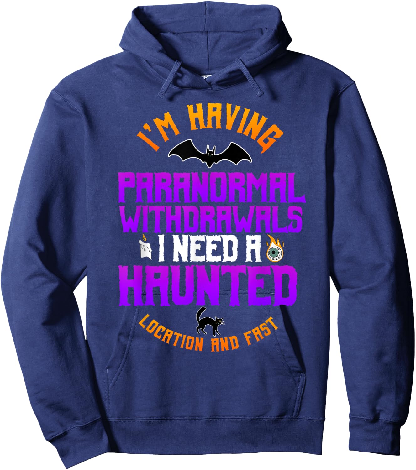 Ghost Hunter Paranormal Hunting Halloween Spirit Hunt EVP Hoodie - Hoodie | Navy