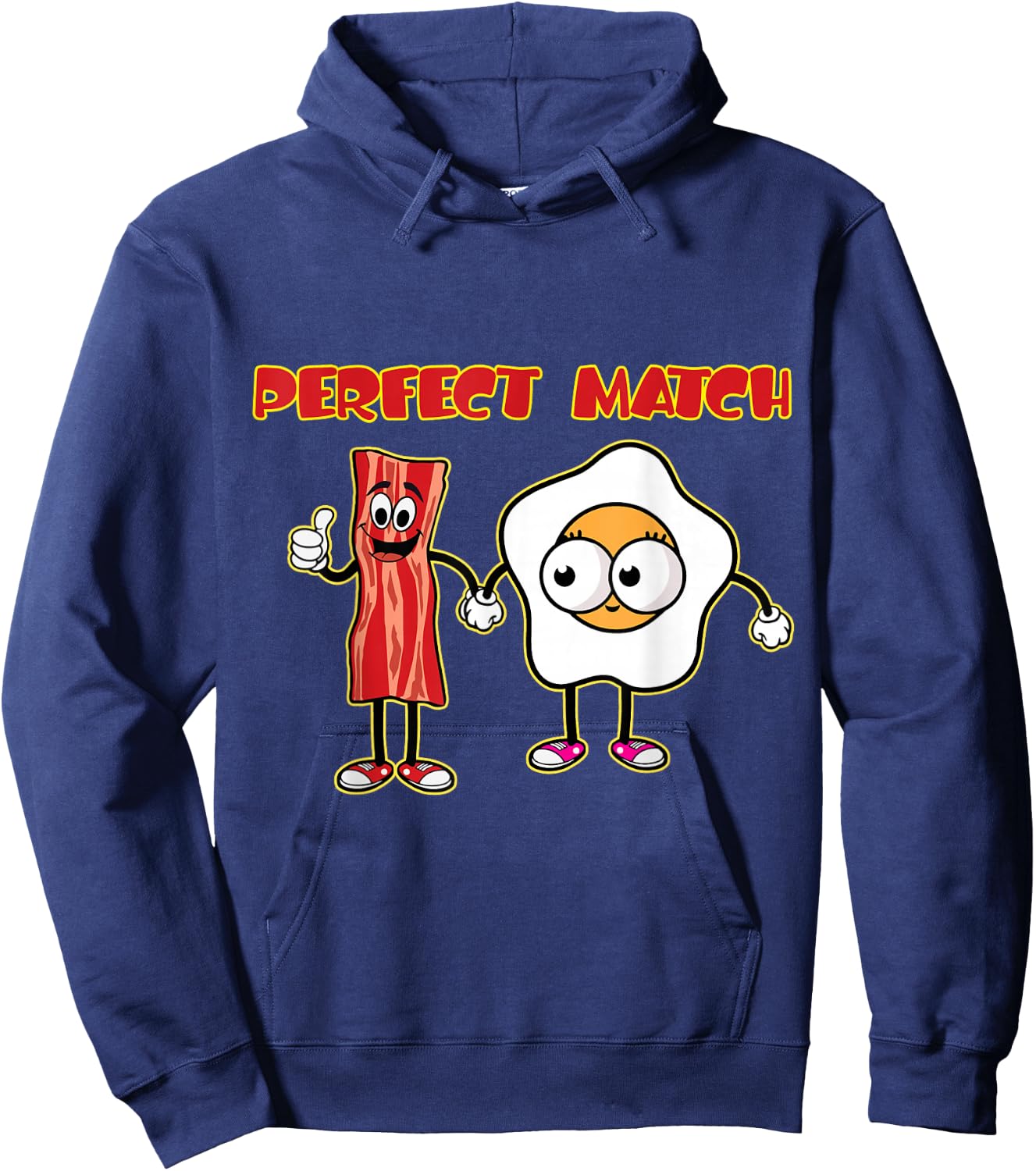 Perfect bacon egg breakfast yummy food lover restaurant Hoodie - Hoodie | Navy