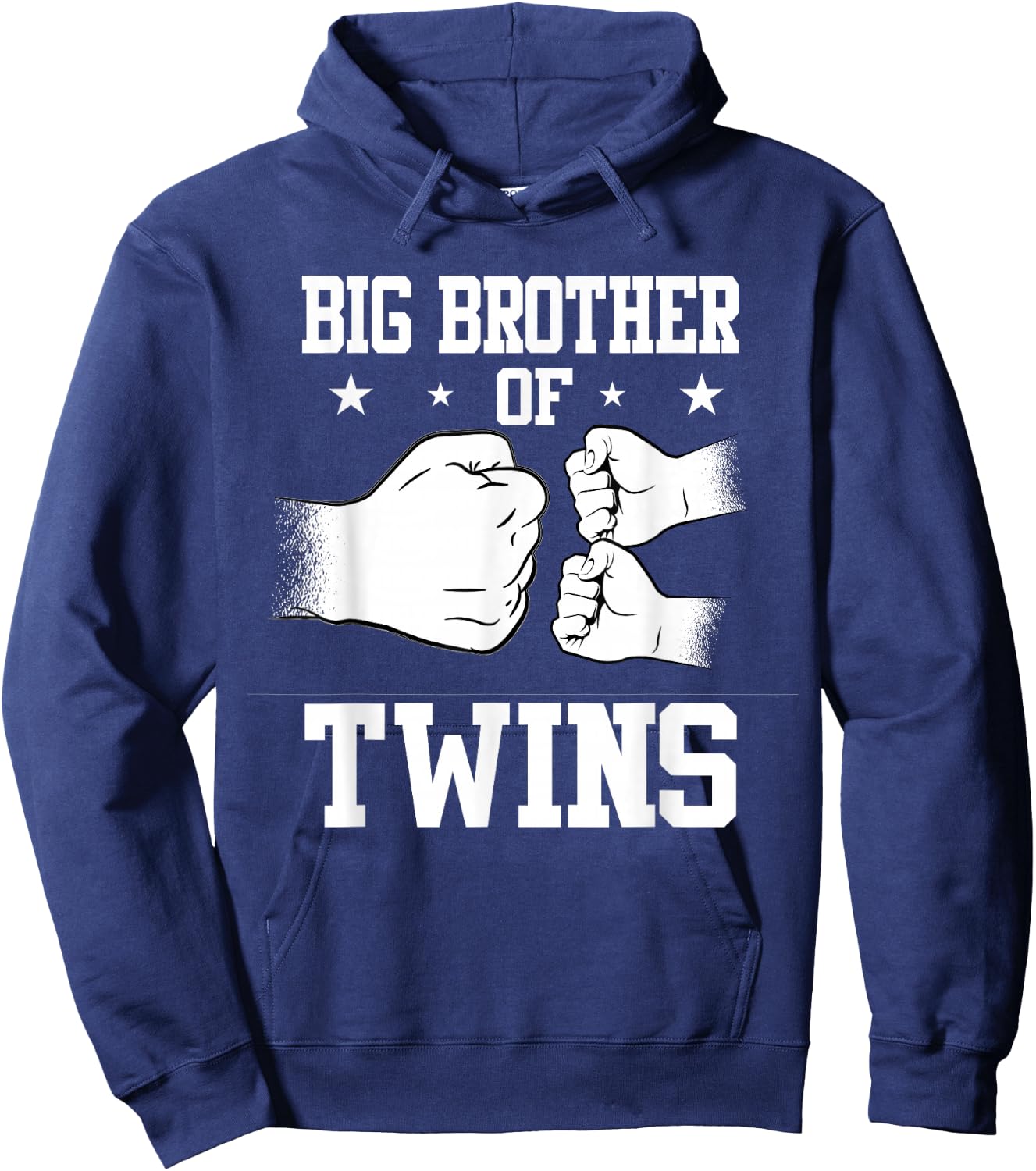 Big Brother of Twins Older Brother of Twin Announcement Hoodie - Hoodie | Navy