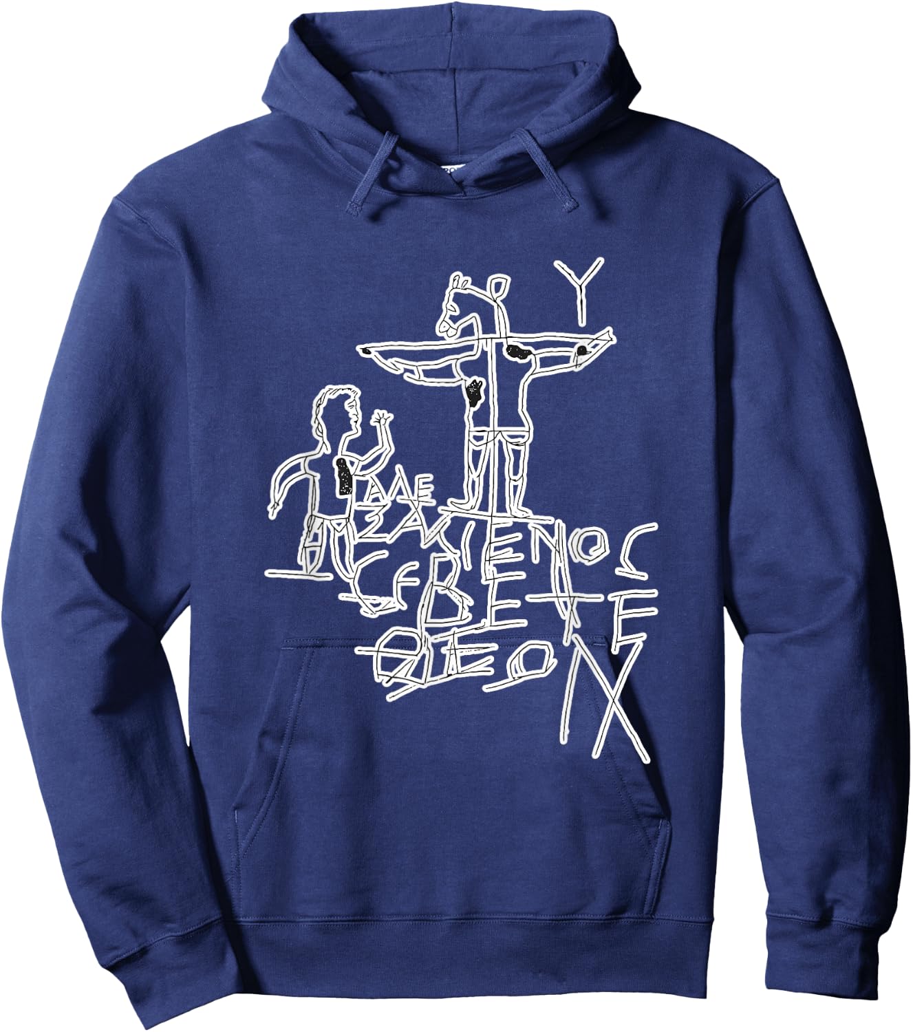Alexamenos Graffiti - Graffito - Roman - Jesus - Christian Hoodie - Hoodie | Navy