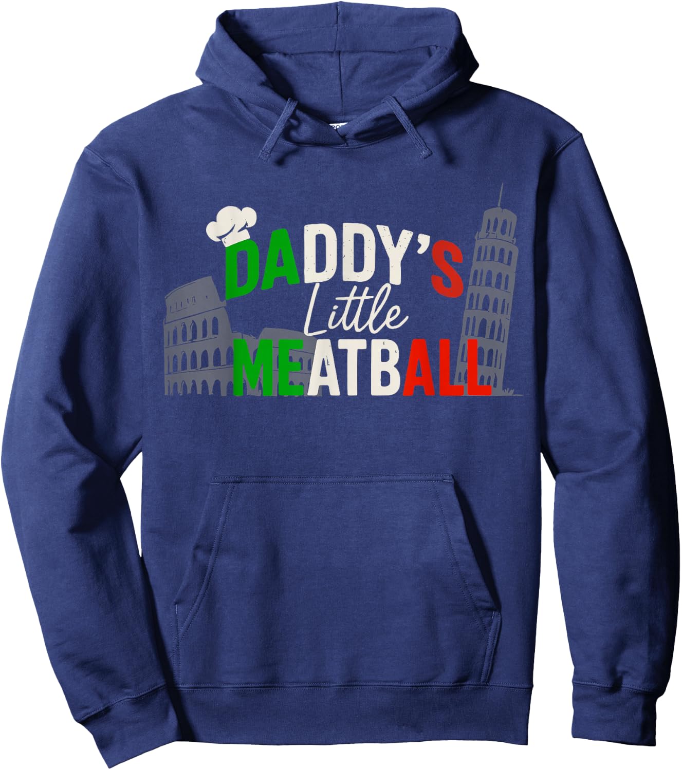 Daddys Little Meatball Mommy's Little Meatball Funny Italian Hoodie - Hoodie | Navy