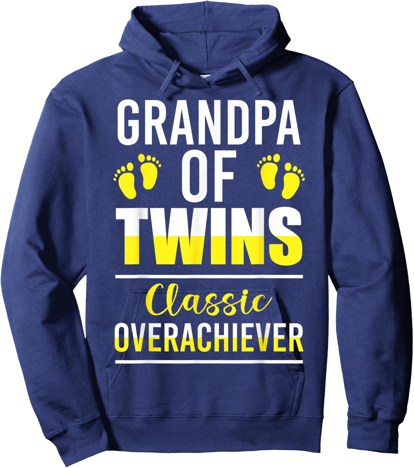 Funny Grandpa Of Twins First Time Grandpa Of Twins Classic Hoodie - Hoodie | Navy