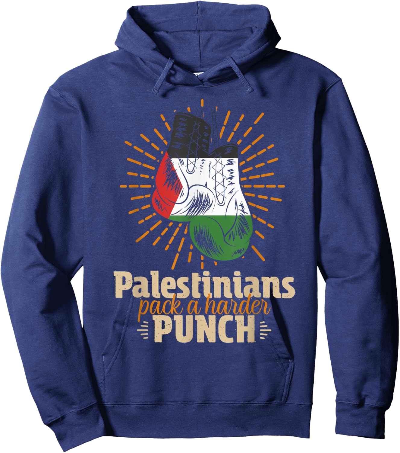 Palestine Palestinian Wrestling Boxing Hoodie - Hoodie | Navy