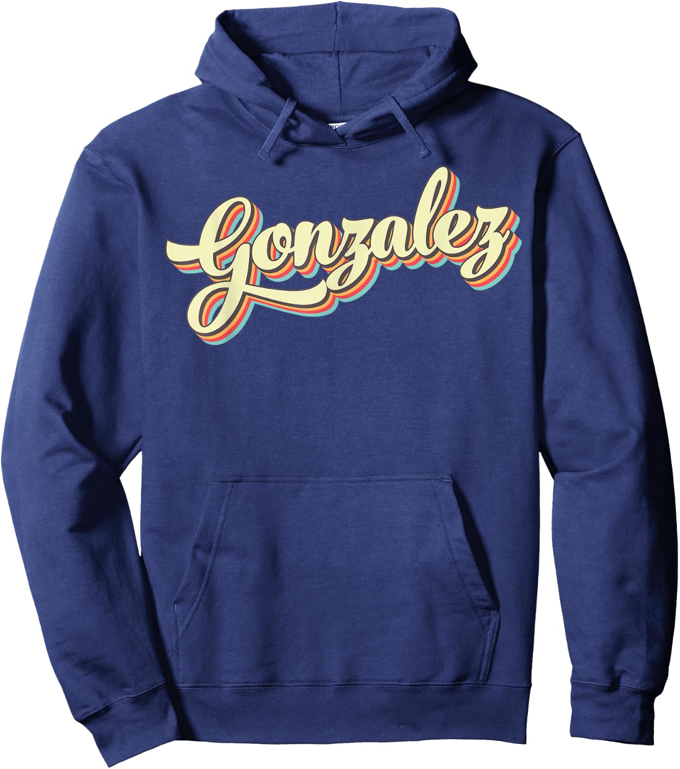 Gonzalez Retro Art Baseball Font Vintage Hoodie - Hoodie | Navy