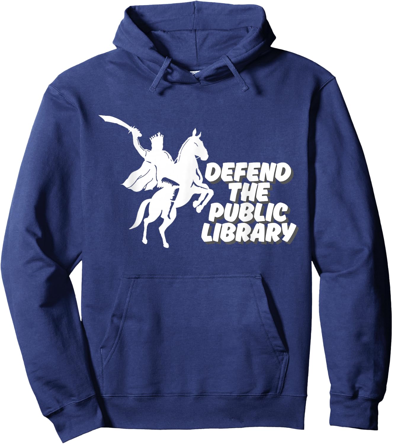 Defend Public Library, Support Local Library Book Lover Hoodie - Hoodie | Navy