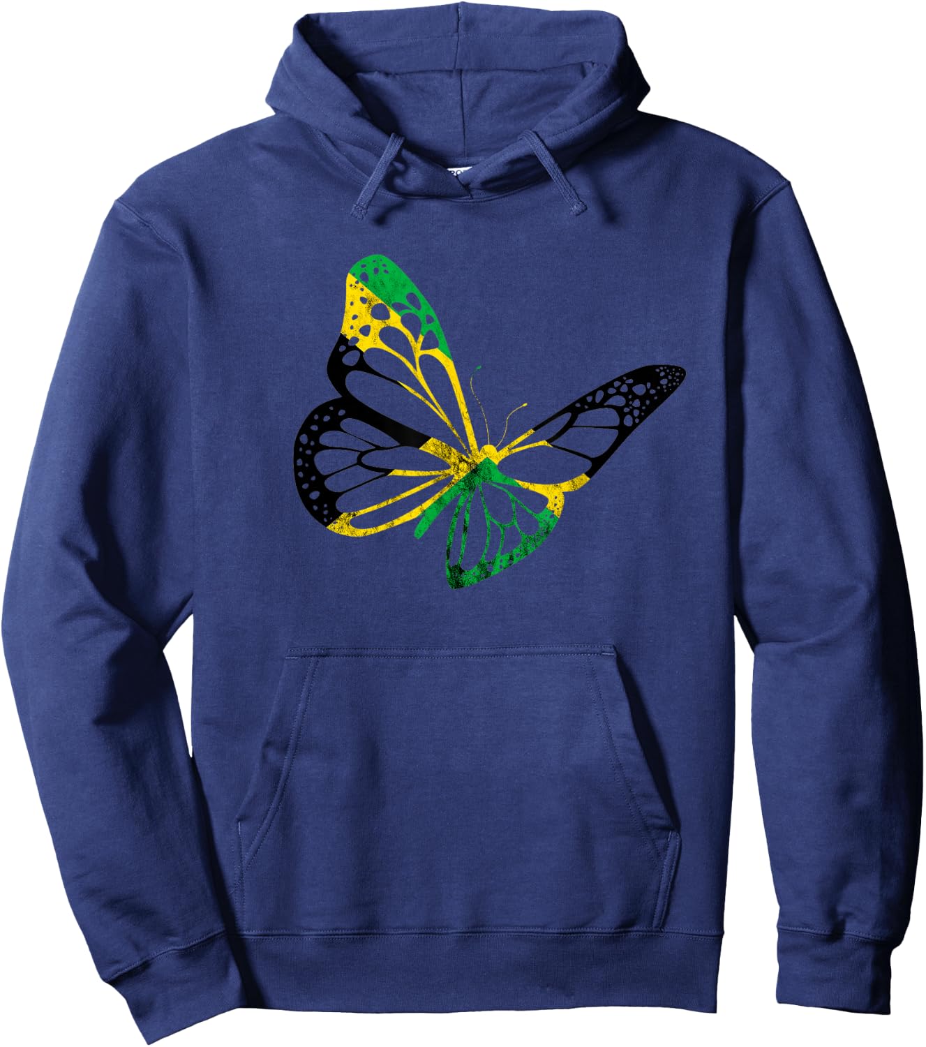 Jamaica Butterfly Jamaican Pride Roots Of Carribean Hoodie - Hoodie | Navy