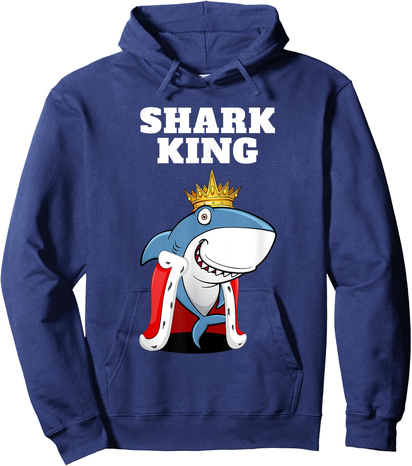 Shark King | Boys Shark | Shark Hoodie - Hoodie | Navy