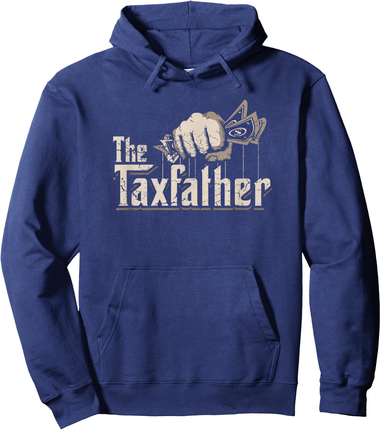 The TaxFather Funny Vintage Taxation CPA Accountant Dad Tax Hoodie - Hoodie | Navy