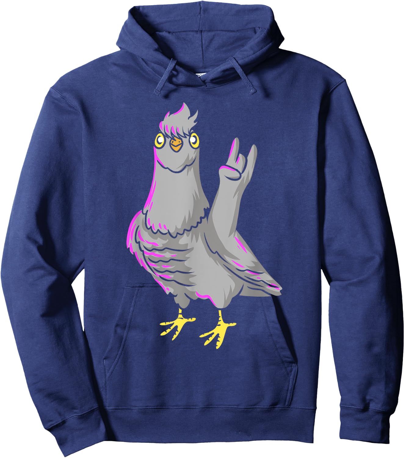 Gothic Pigeon Emo Punk Death Metal Bird Lover Pigeon Racing Hoodie - Hoodie | Navy