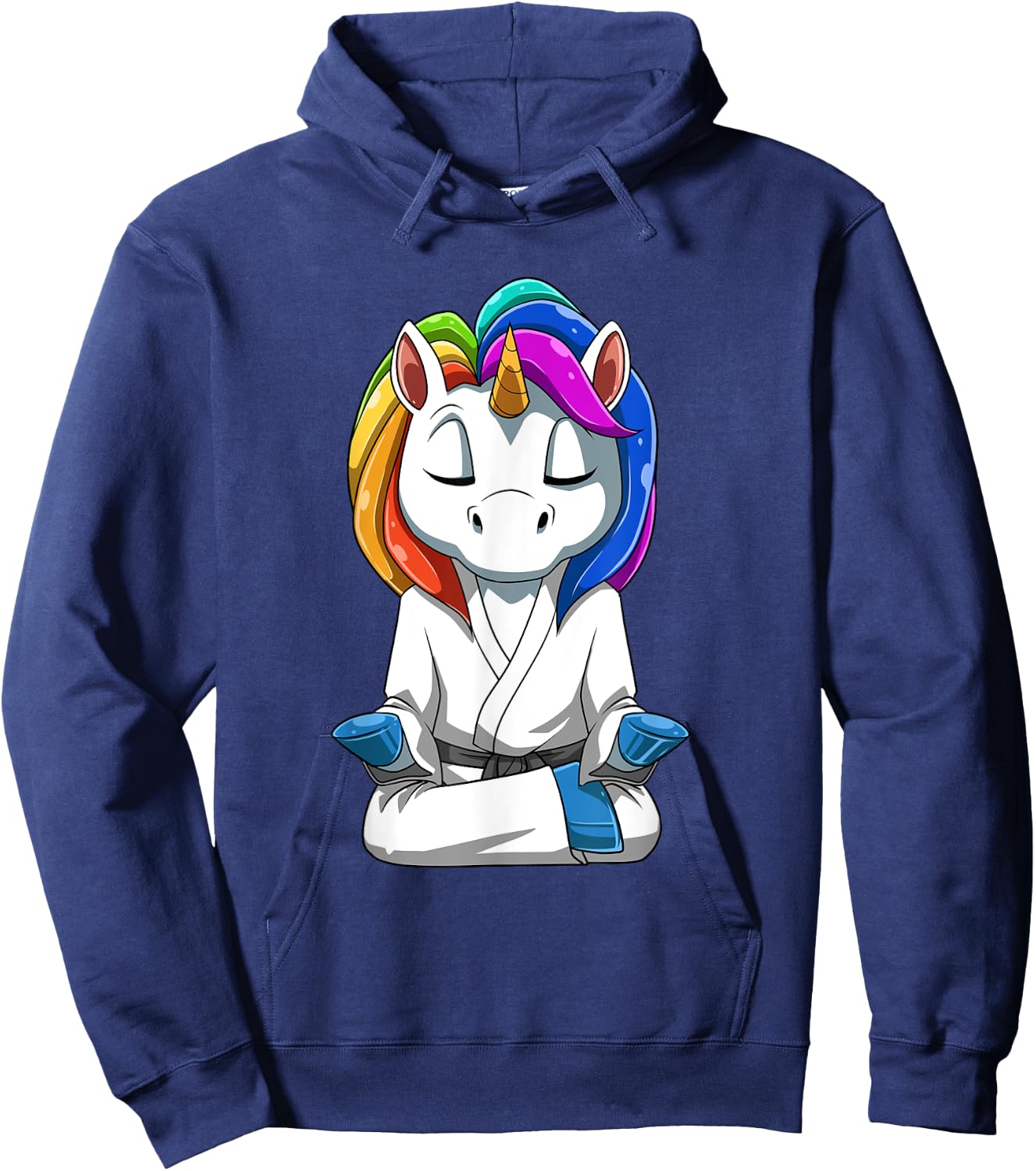Cute BJJ Unicorn - Jiu Jitsu and Grappling Hoodie - Hoodie | Navy