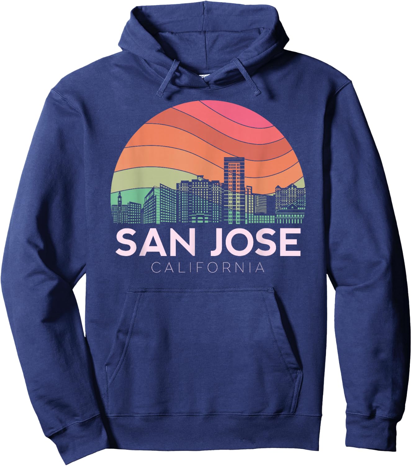 San Jose California USA Flag Nor Cal Bear Bay Area Tech City Hoodie - Hoodie | Navy