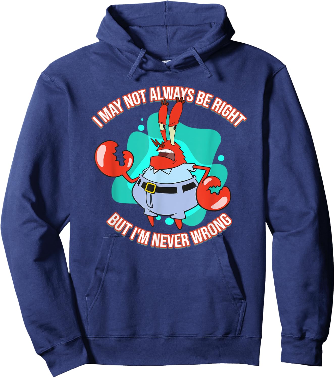 Mademark x SpongeBob SquarePants - Eugene Krabs - Never Wrong Hoodie - Hoodie | Navy