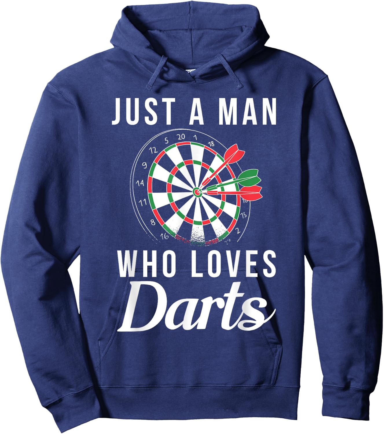Just a Man who loves Darts Pub Dart Player Hoodie - Hoodie | Navy