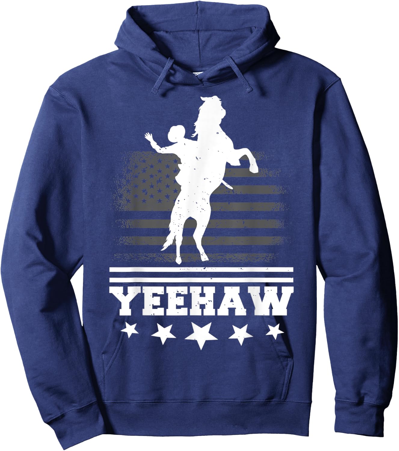 Yeehaw Cowboy Rodeo Horse Bull Riding Women Kids Hoodie - Hoodie | Navy