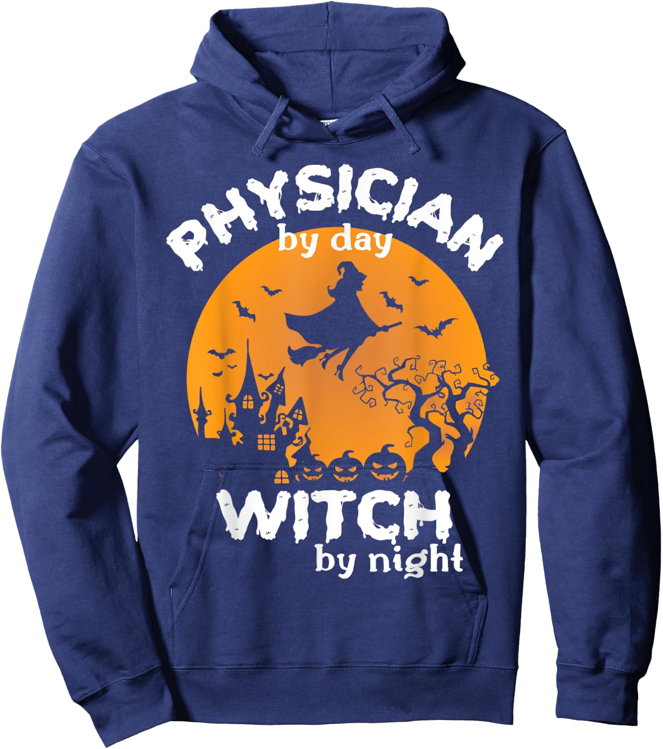 Funny Physician Doctor Halloween Costume For Physicians Hoodie - Hoodie | Navy
