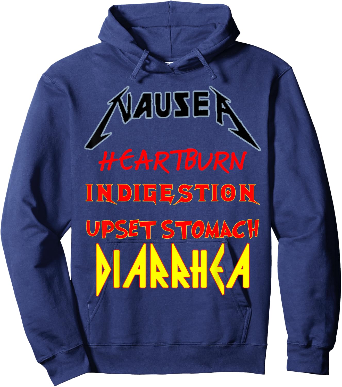 gastric complaints funny perfect Nausea band Hoodie - Hoodie | Navy