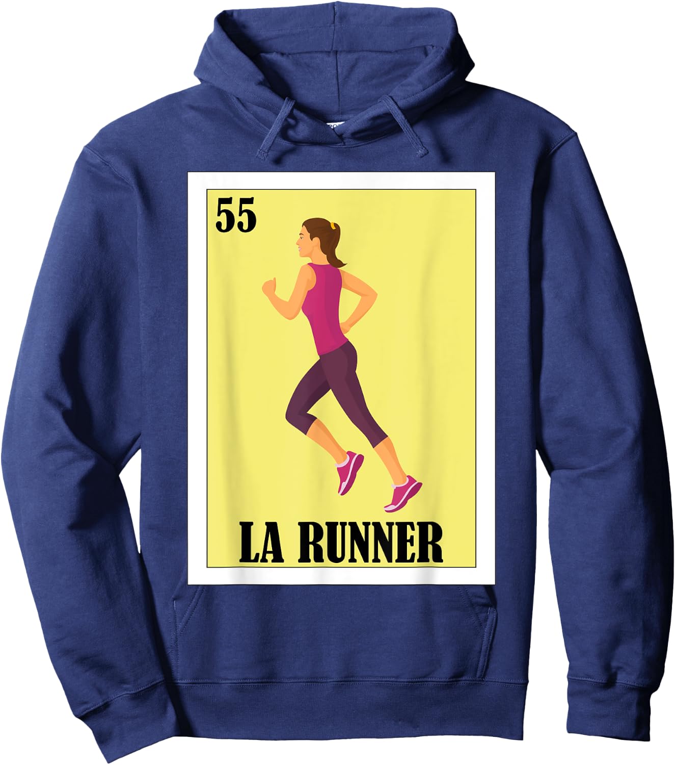 Funny Mexican Design for Runners - La Runner Hoodie - Hoodie | Navy