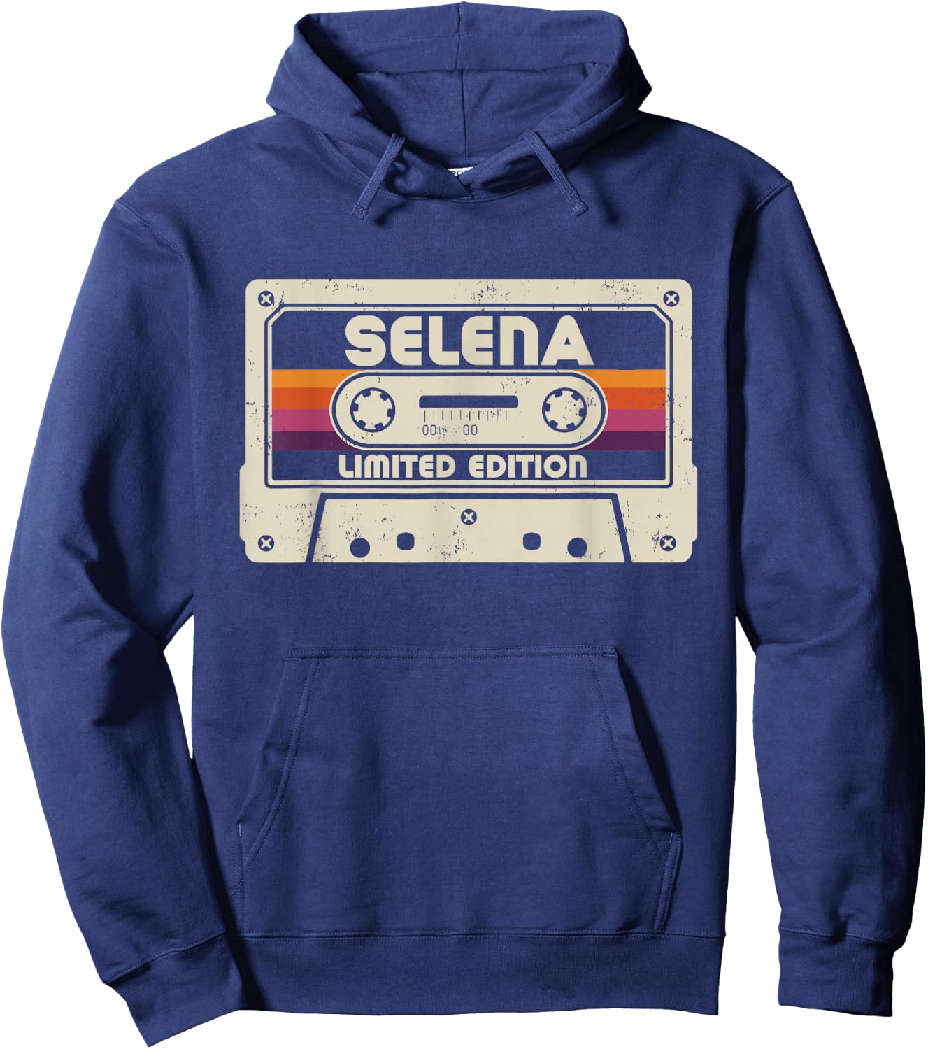 Selena First Name Limited Edition, Vintage Cassette Tape Hoodie - Hoodie | Navy