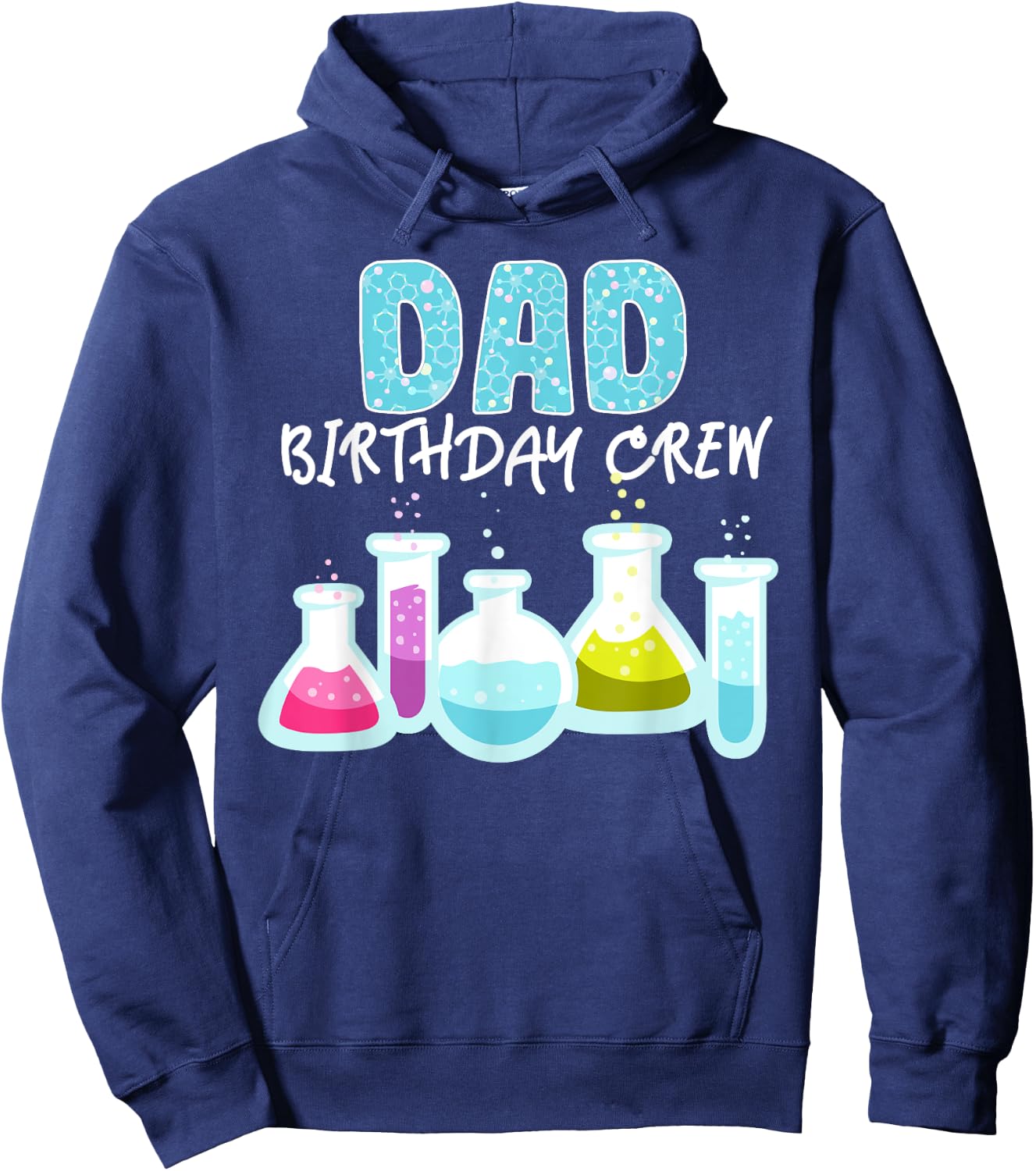 Dad Birthday Crew Science Theme Birthday Party Science Hoodie - Hoodie | Navy