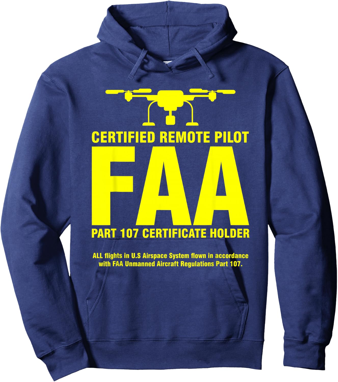 FAA Certified Drone Pilot | Funny Remote Pilots Small Hoodie - Hoodie | Navy