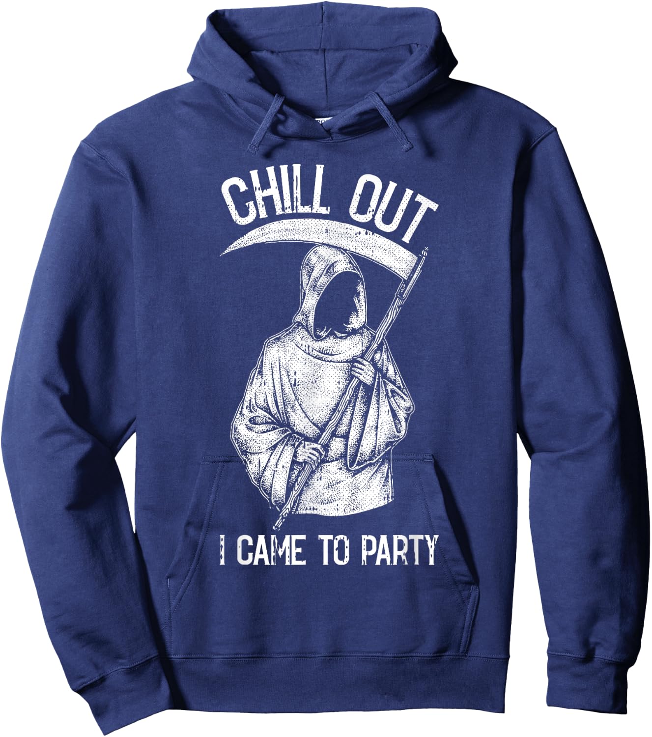 I Came To Party Lazy Halloween Costume Funny Grim Reaper Hoodie - Hoodie | Navy