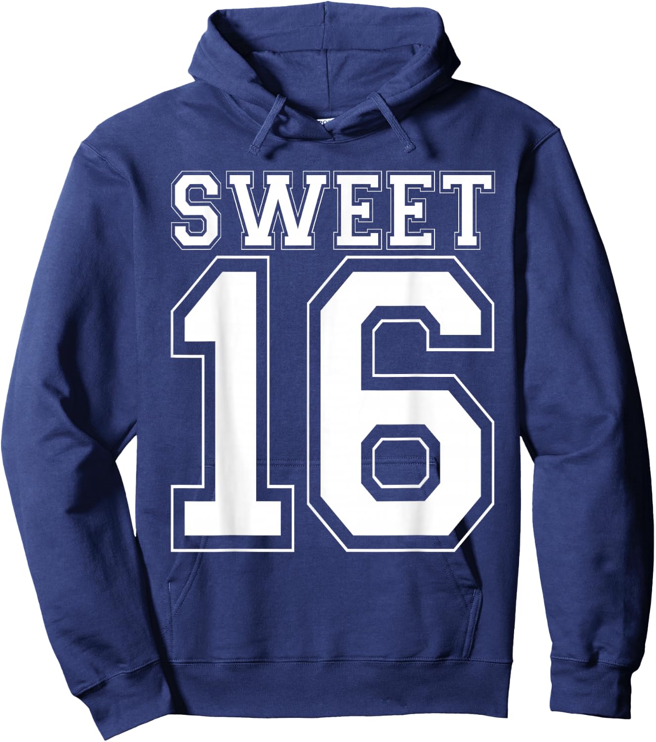 16th Birthday Gift Teen Sweet Sixteen 16 Varsity Hoodie - Hoodie | Navy