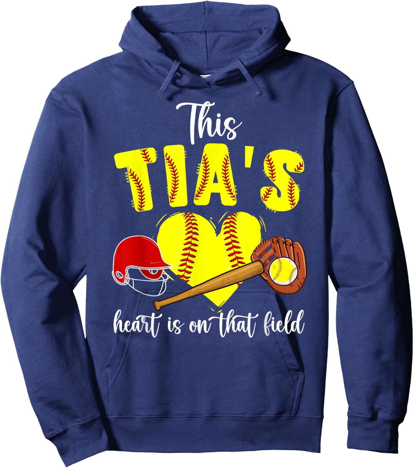 On That Field Softball Tia Of A Softball Player Tia Hoodie - Hoodie | Navy