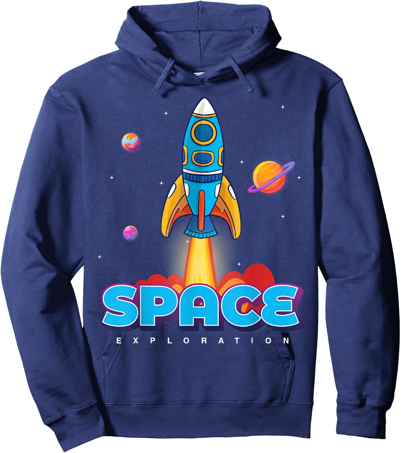 Astronaut Space Craft shirts, Space Shuttle Travel Fun Hoodie - Hoodie | Navy