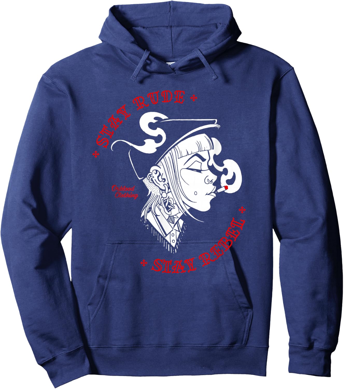 Stay Rude Stay Rebel Skinhead Girl Skinbyrd Ska Punk Hoodie - Hoodie | Navy