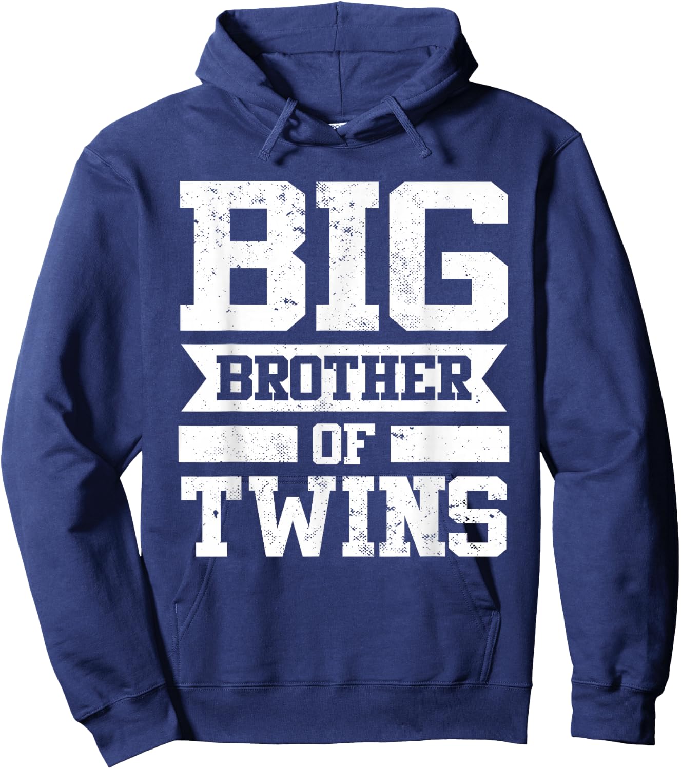 Big Brother Of Twins | New Sister Sibling Big Brother Hoodie - Hoodie | Navy